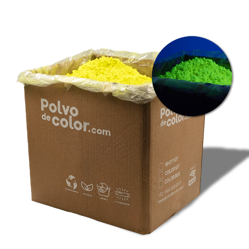 Color Box - 10kg de Polvo de Color Fluorescente Neon