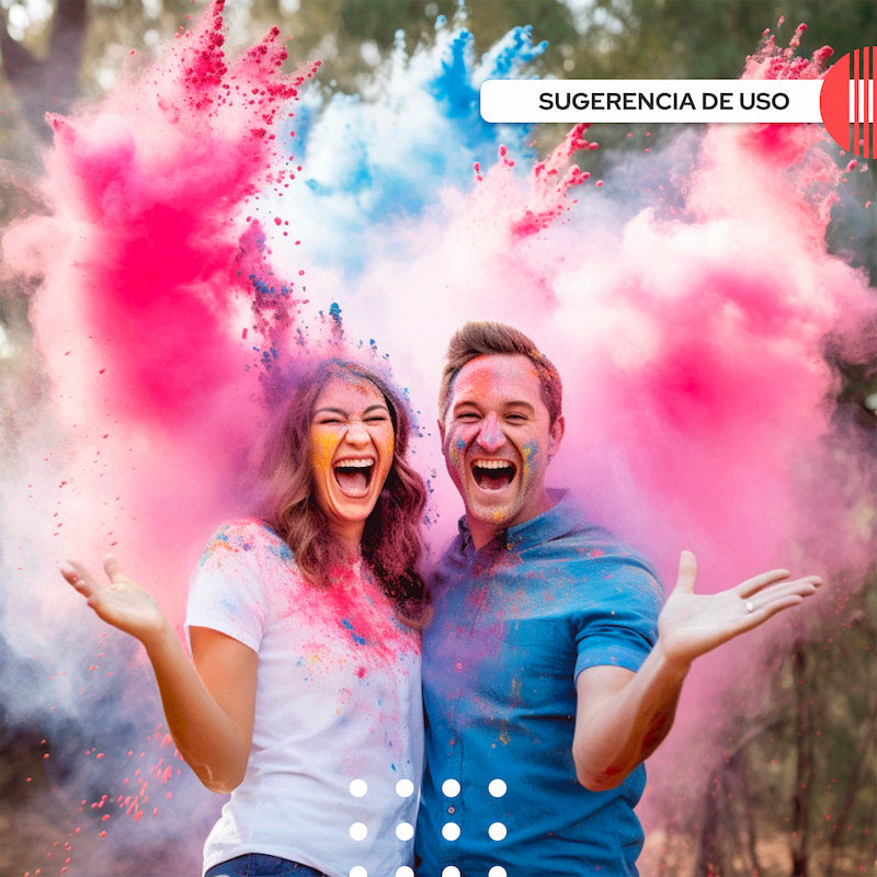 Dispersor 2kg - Gender Reveal - Polvo de Color Fluorescente Neon